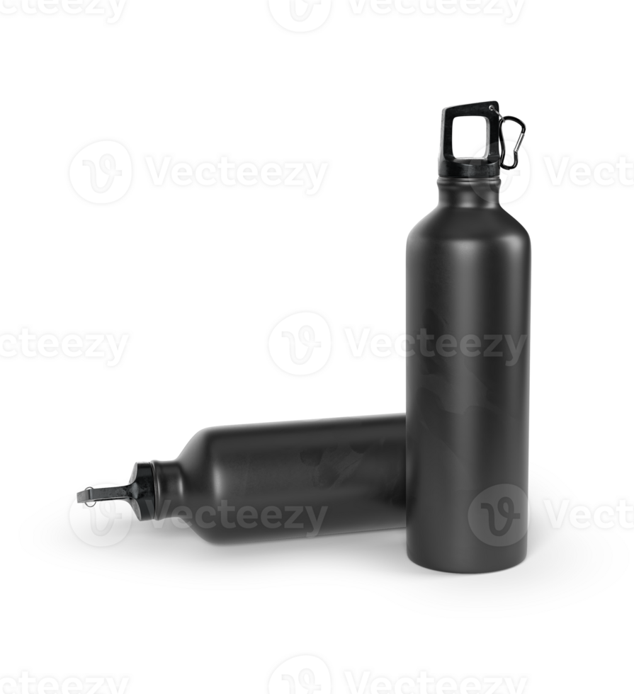 two black metal squeeze bottles png