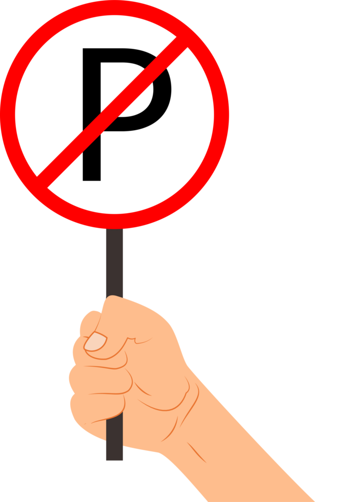 No parking zone or no parking area sign png