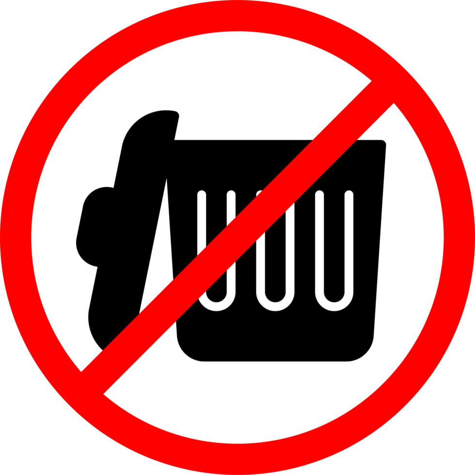 warning sign prohibiting littering png