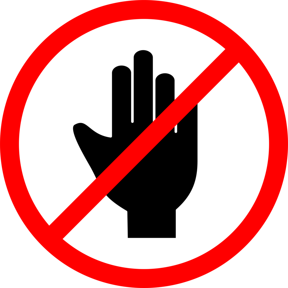 hand stop sign for no entry or stop sign png