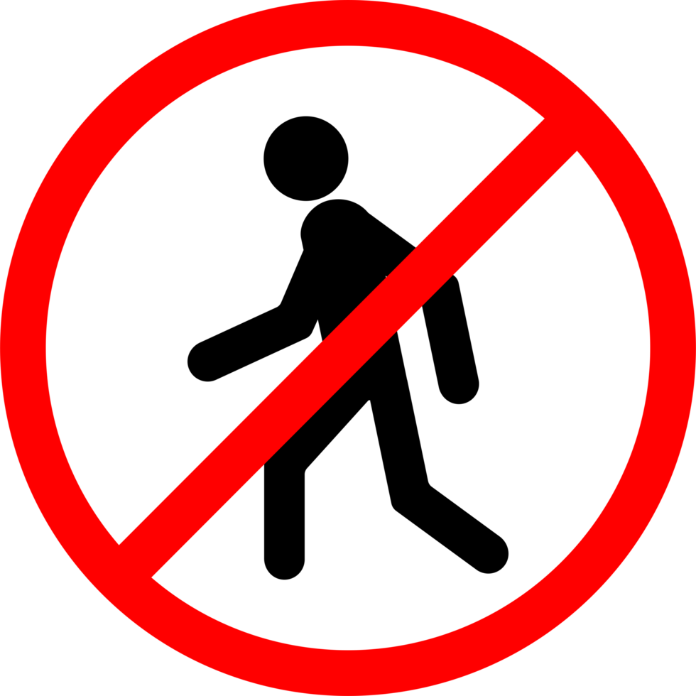 do not enter sign in red circle or restricted area sign and no crossing png
