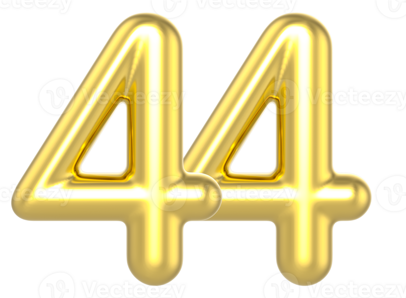 44 Number Gold Render png