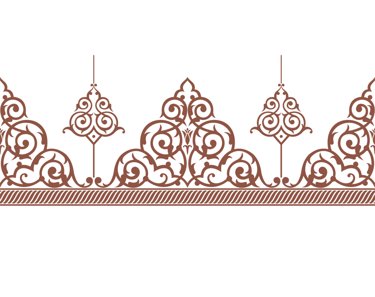Ornamental design pattern on frame edge border, suitable for calligraphy, invitation cards, frame decoration png