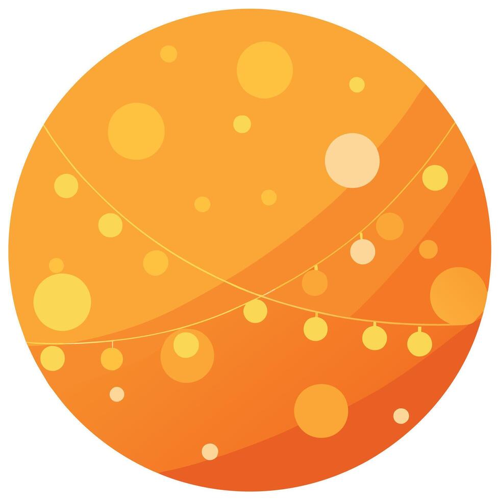 Background illustration of orange blurred lights. christmas background with bokeh. vector