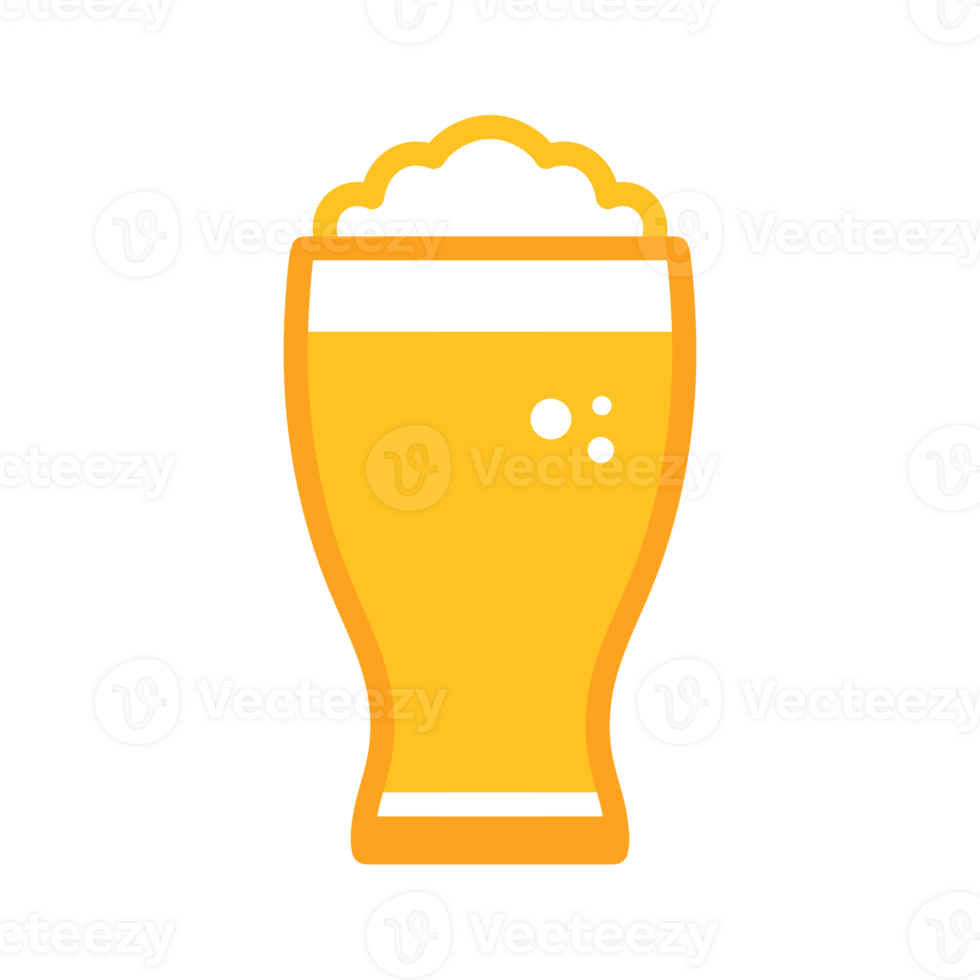Beer glass icon with simple and modern design png