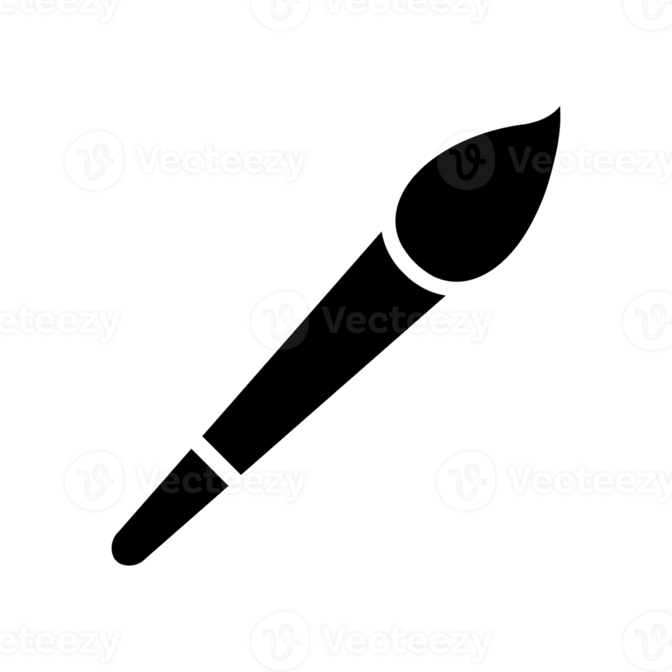 Painting brush silhouette icon with simple and modern design png