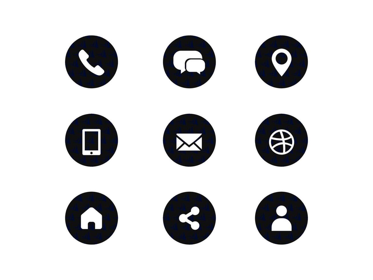 A set of black and white icons on a white background vector