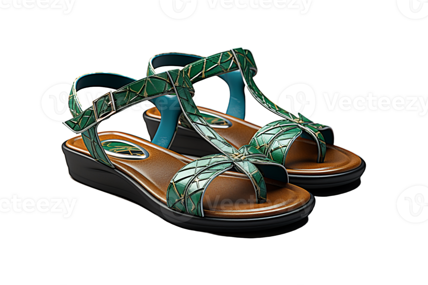 Beach Sandals on transparent background. png