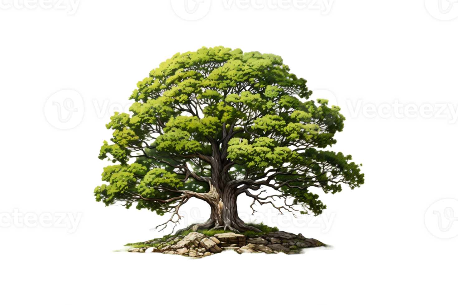 Arjuna Tree on transparent background. png