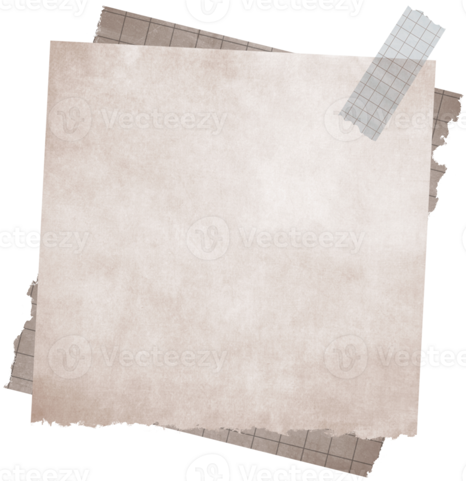 Ripped Vintage Paper Note png
