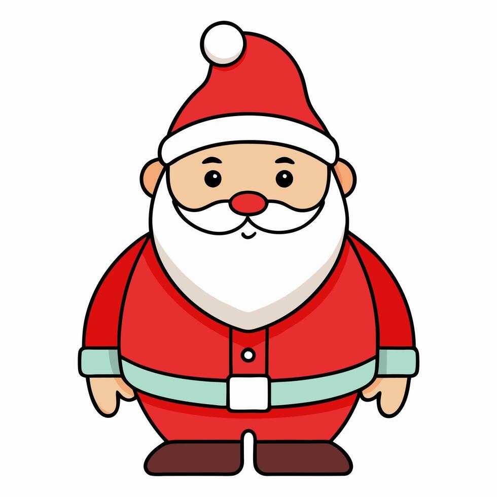 Cartoon Santa Claus Christmas Holiday Greeting Card Illustration vector