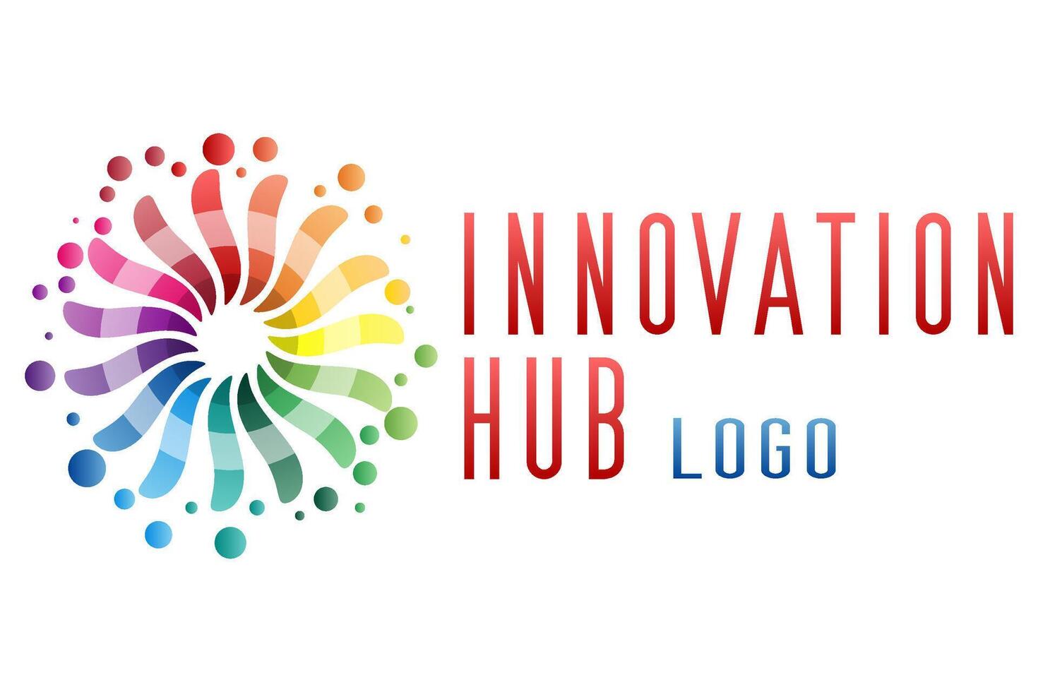 innovative hub logo creative and original for your business or company illustration isolated on white background vector