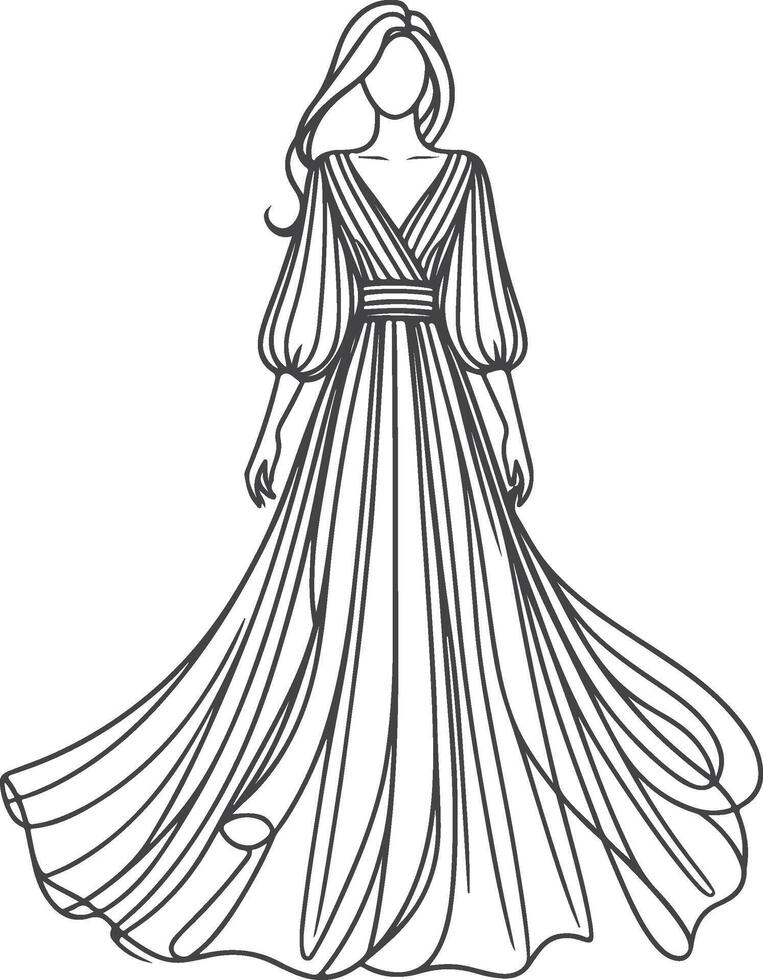 romantic, stylized figure, art deco influence, simple yet sophisticated vector