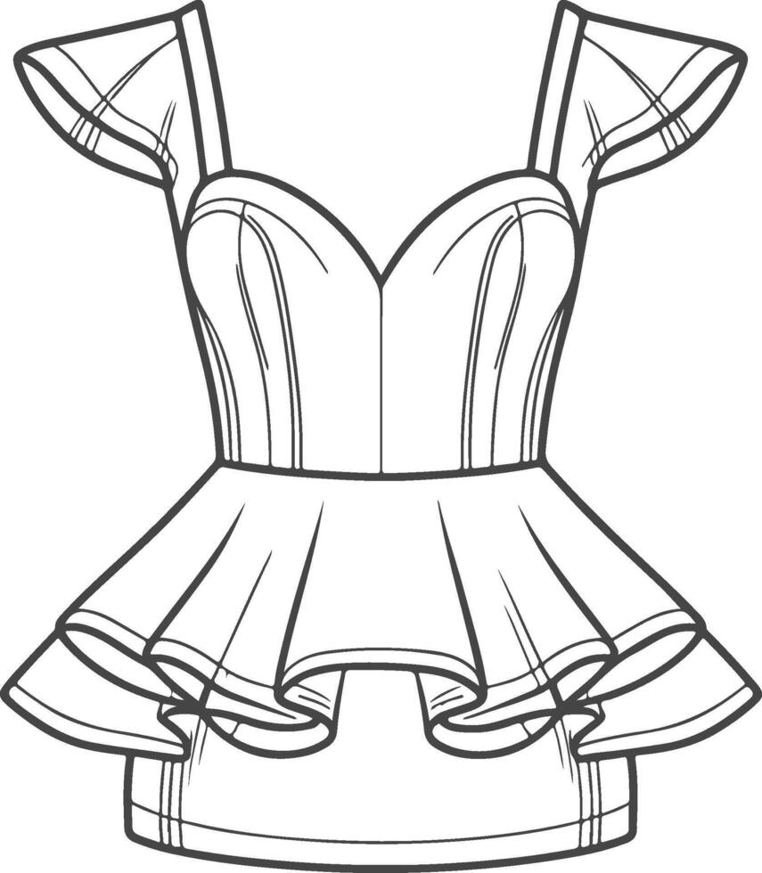 stylized design couture fashion chic sophisticated hand drawn style minimalist artwork vector