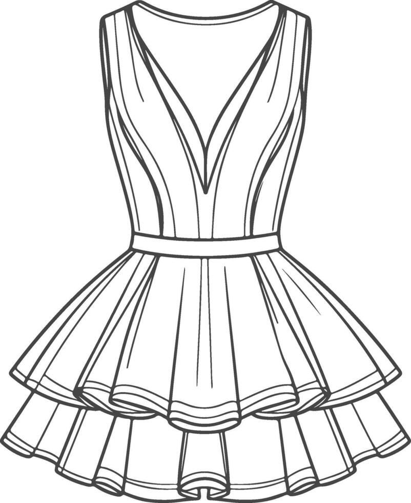 ruffle black and white sketch clean lines retro-inspired stylized design vector