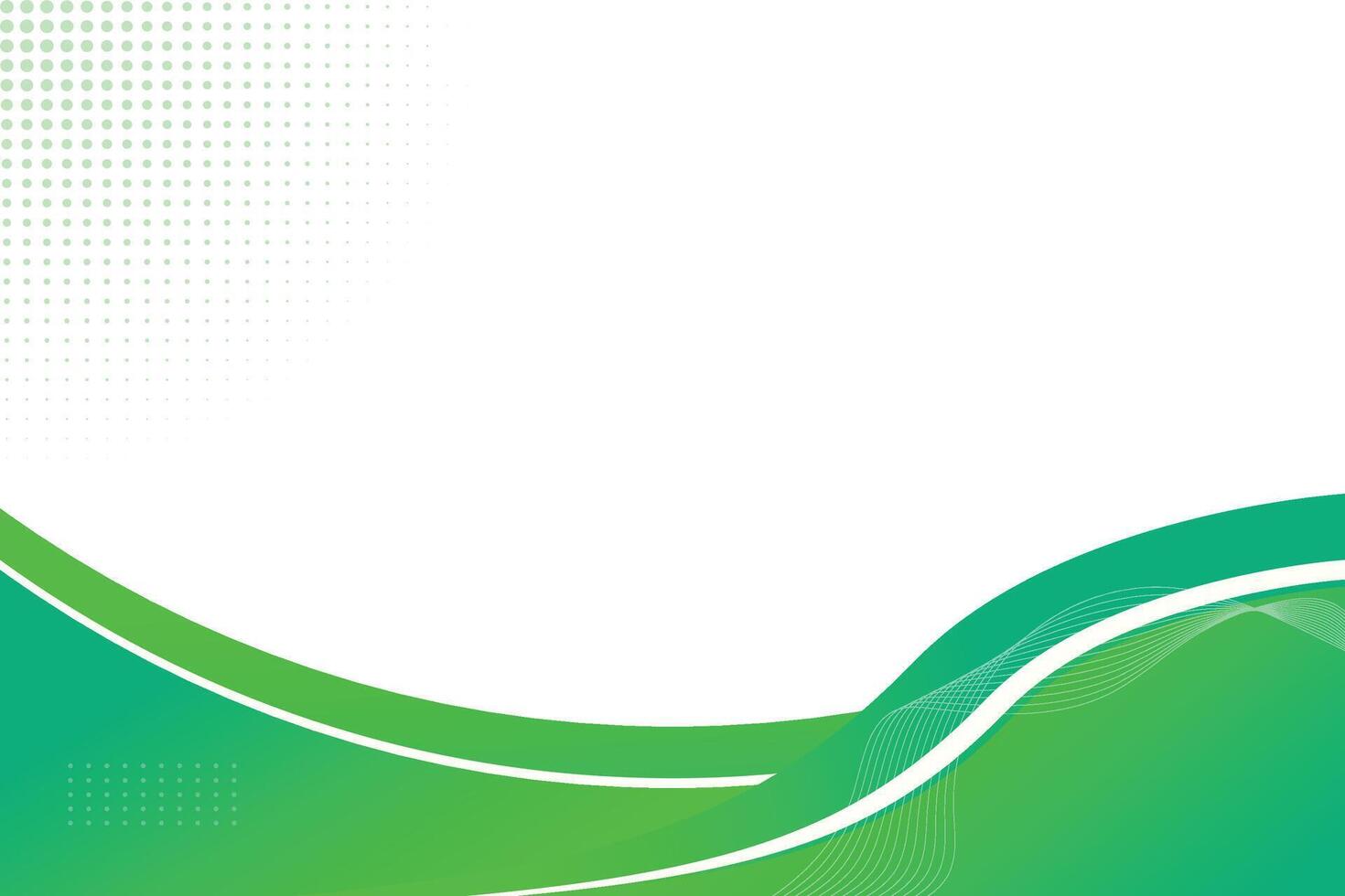 Green background shape and white vector