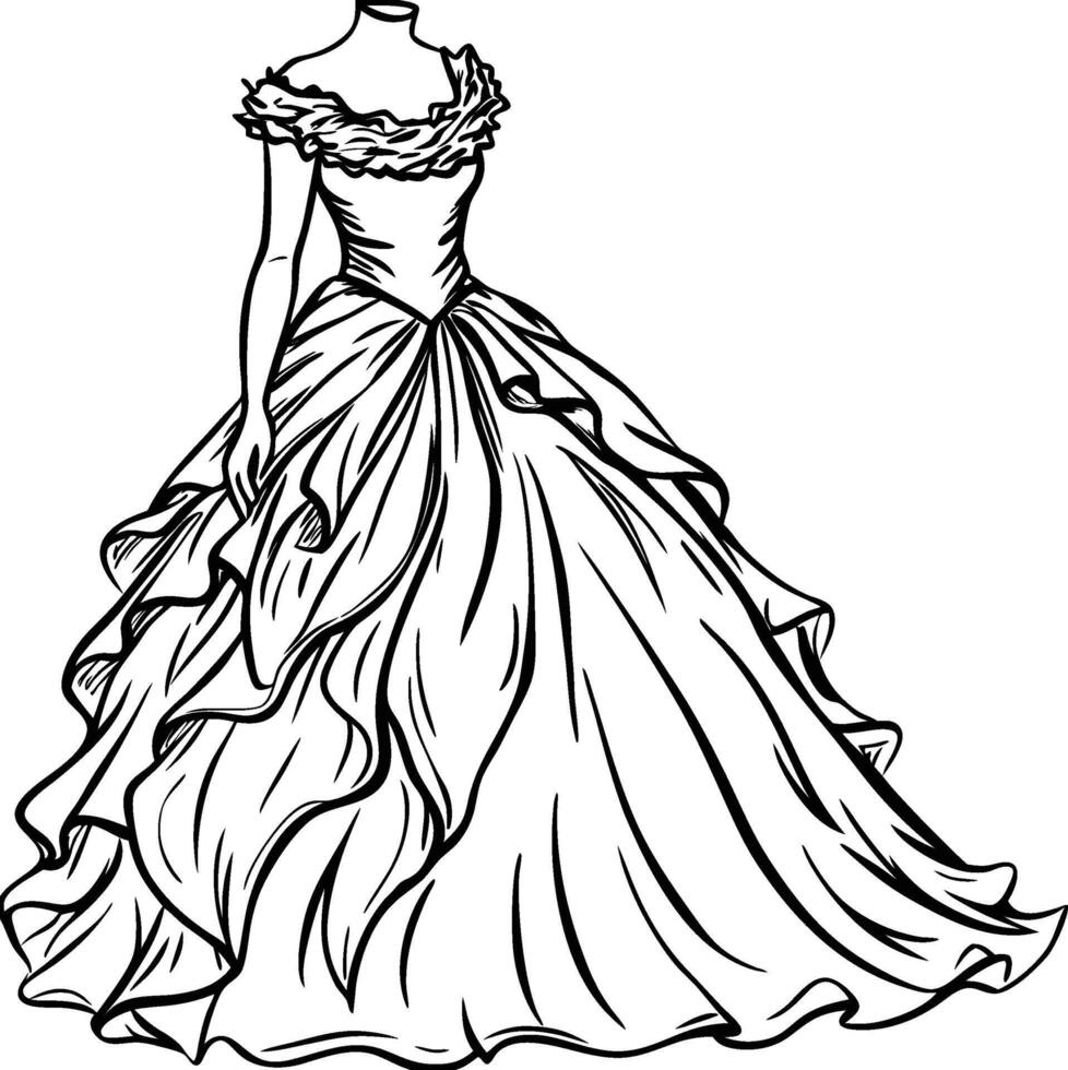 Illustration of Princess dress vector