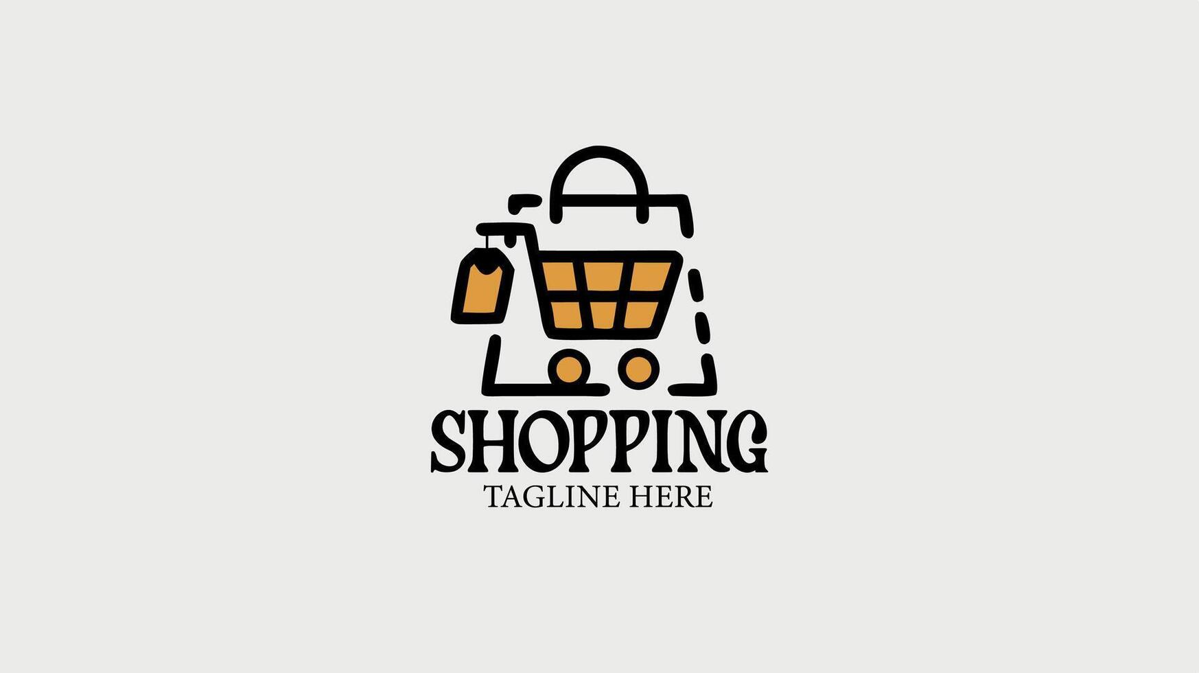 Shopping logo design template vector