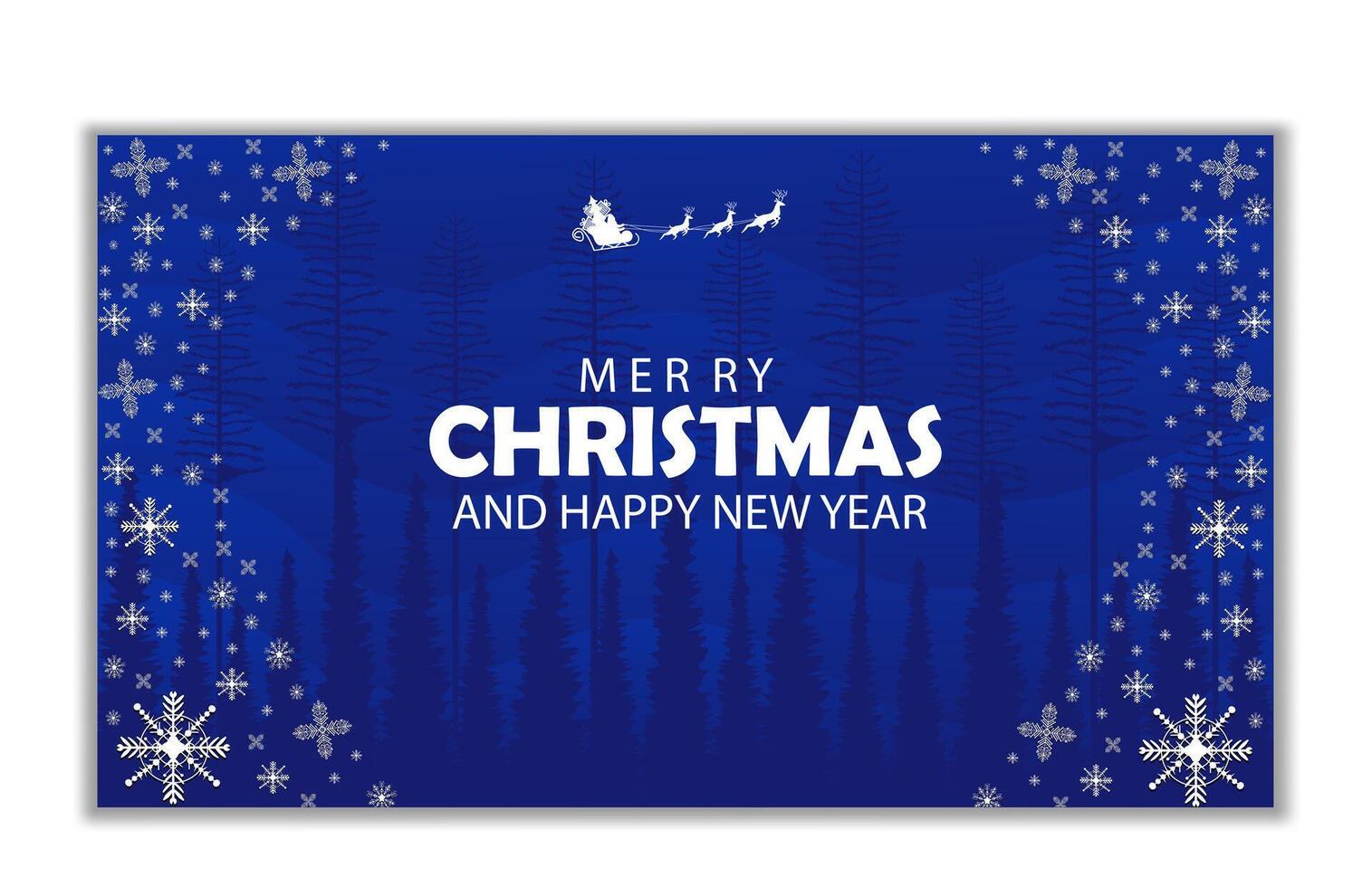 silhouette of tree in winter in the night with mountain view and snow in collection for christmas editable templaten greeting card stories template, landscape christmas background vector