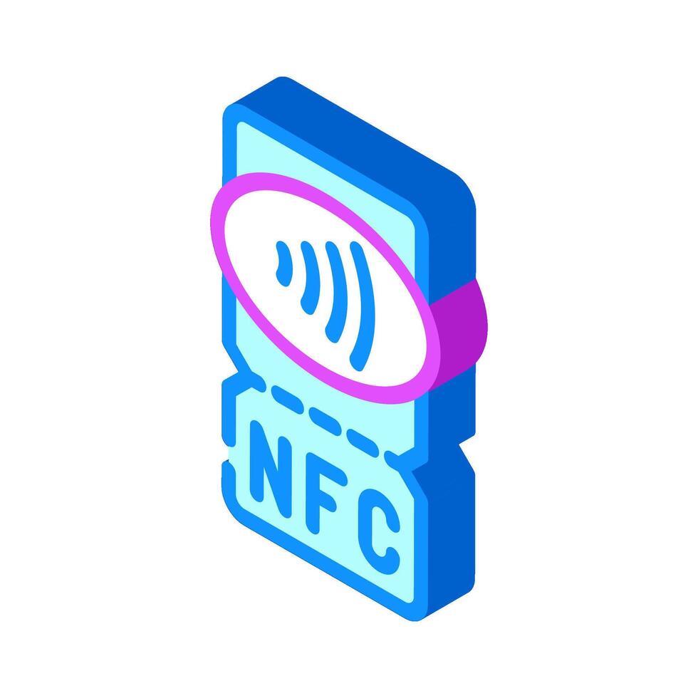 nfc symbol technology isometric icon illustration vector
