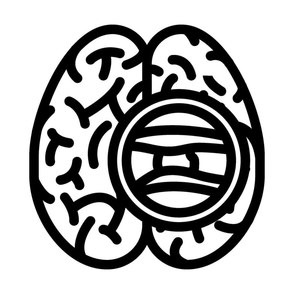 stroke man disease line icon illustration vector