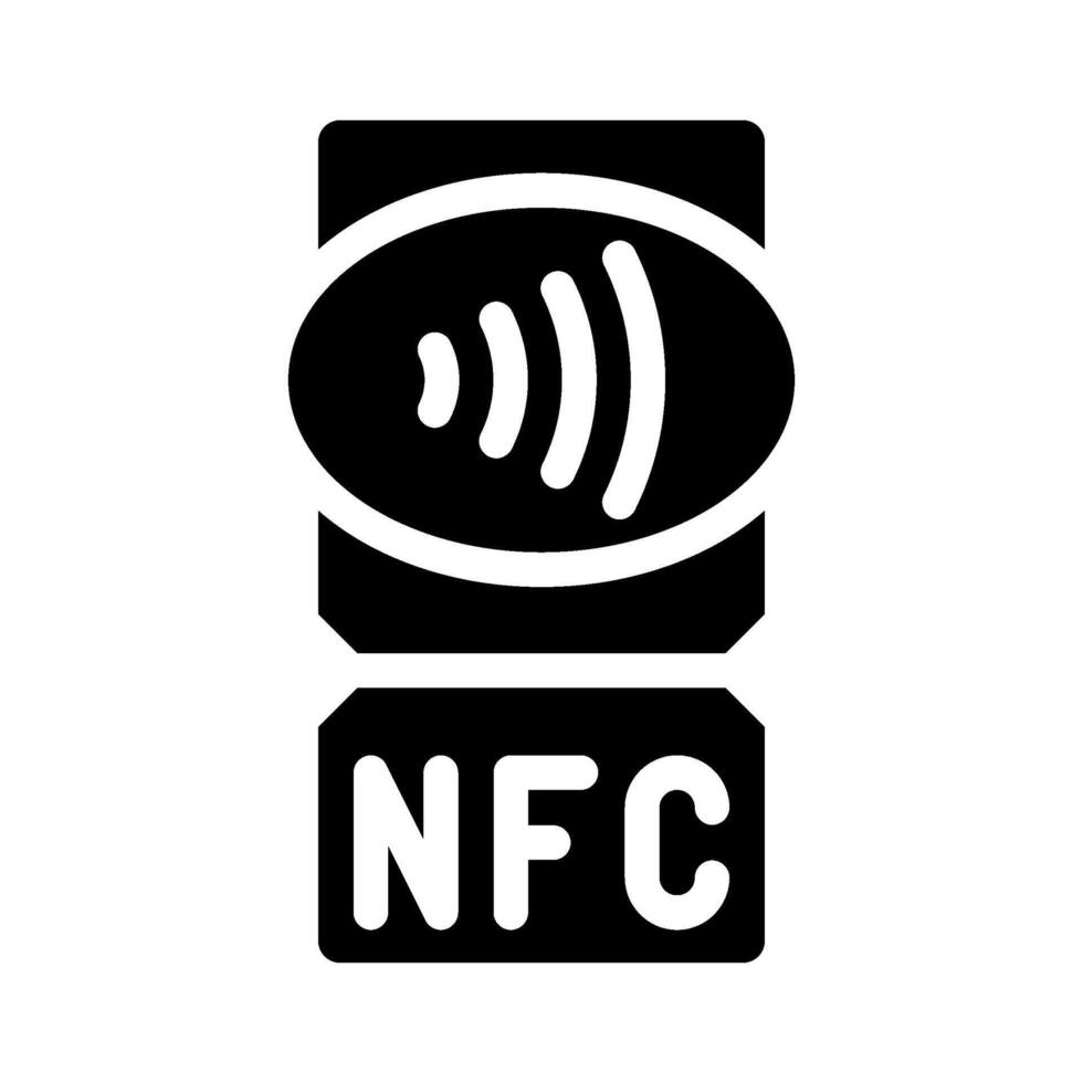 nfc symbol technology glyph icon illustration vector