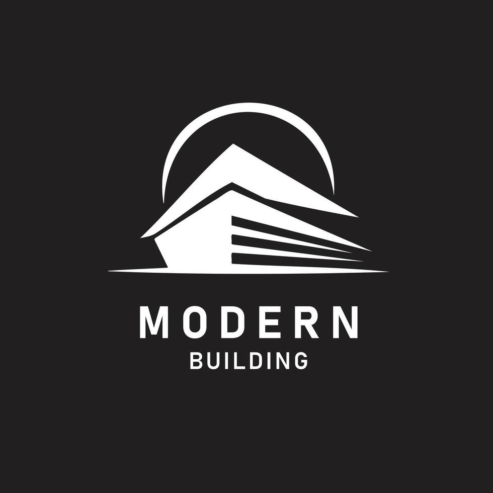 Building logo design template for construction with modern style concept vector