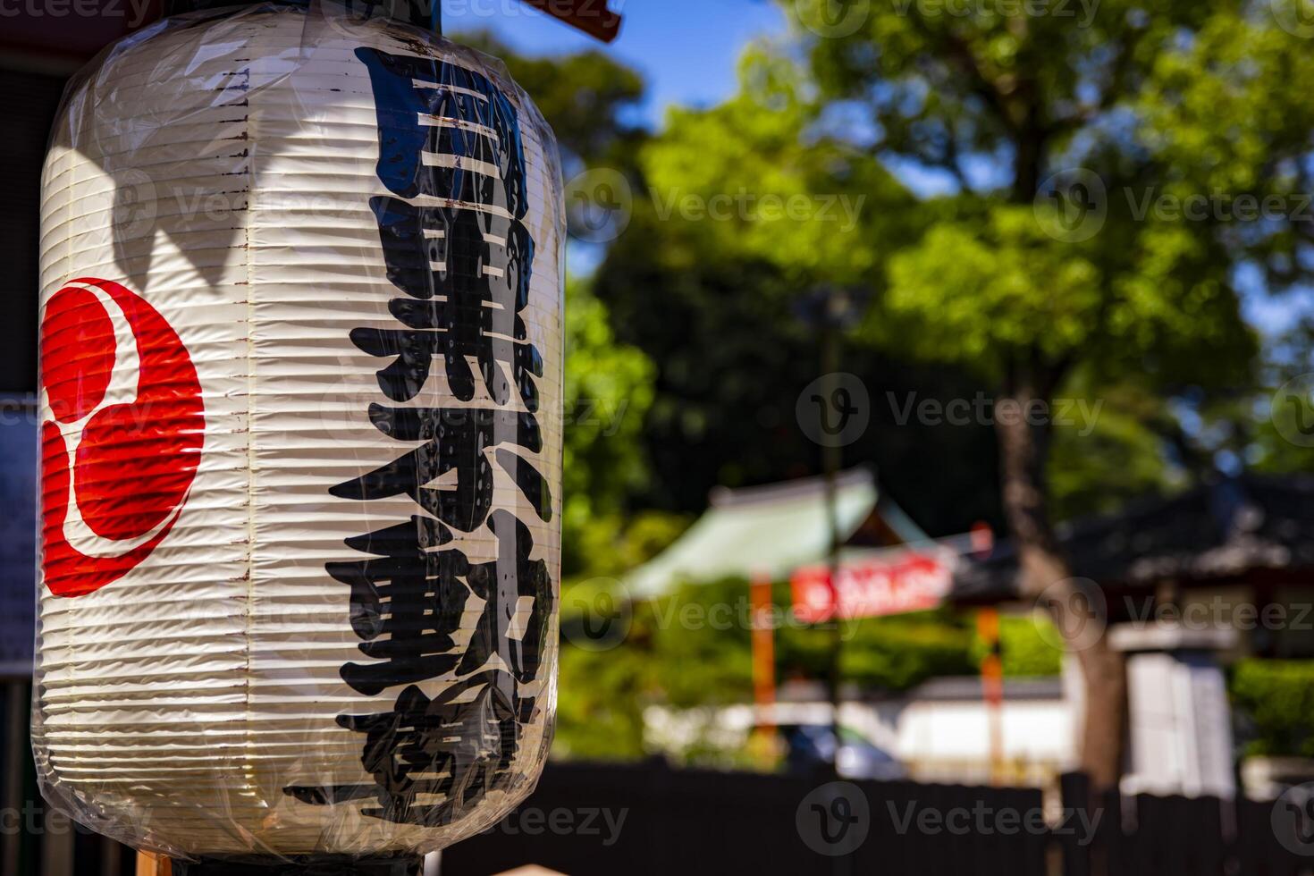 Paper lantern at Meguro fudo temple in Tokyo photo