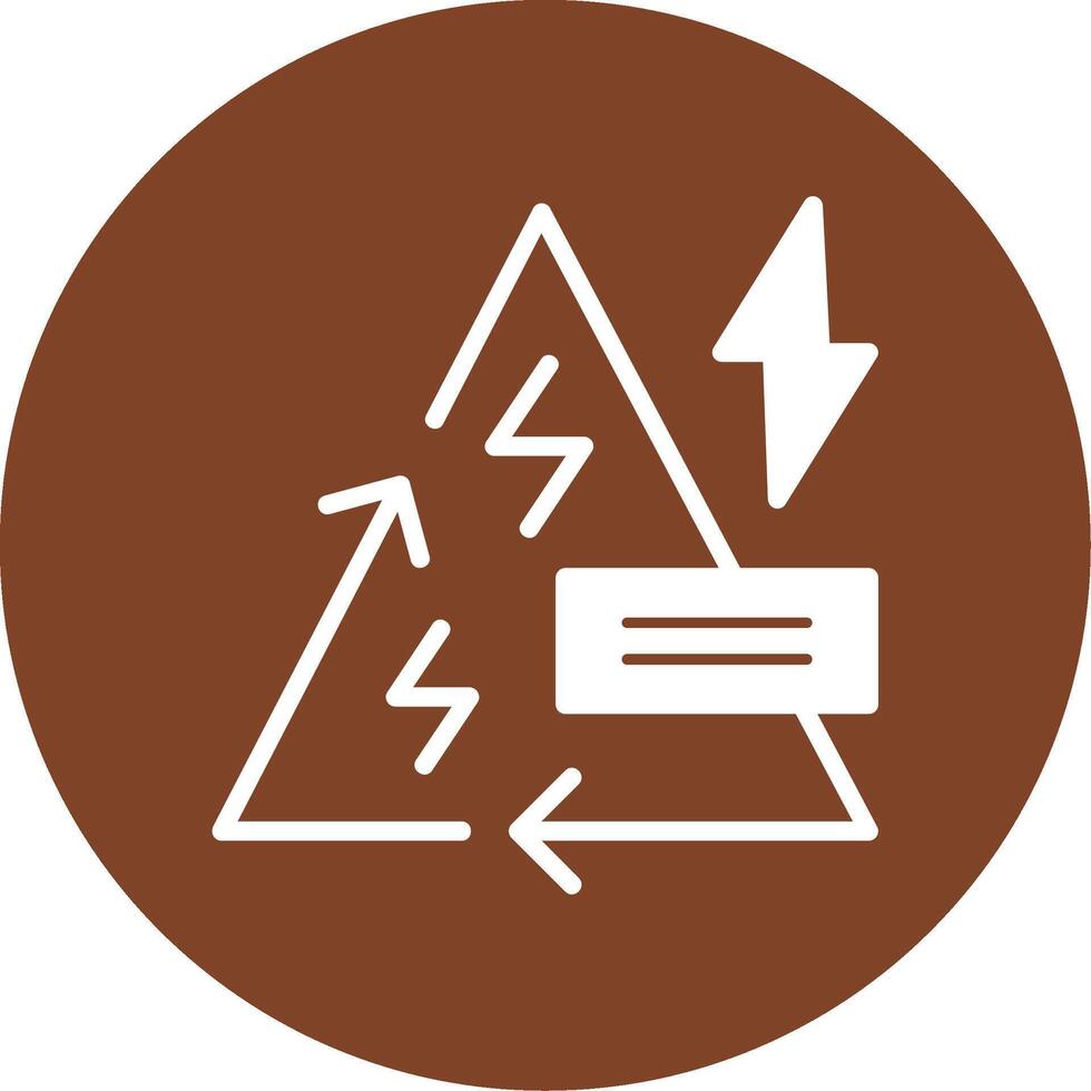 Recycle Energy Glyph Multi Circle Icon vector