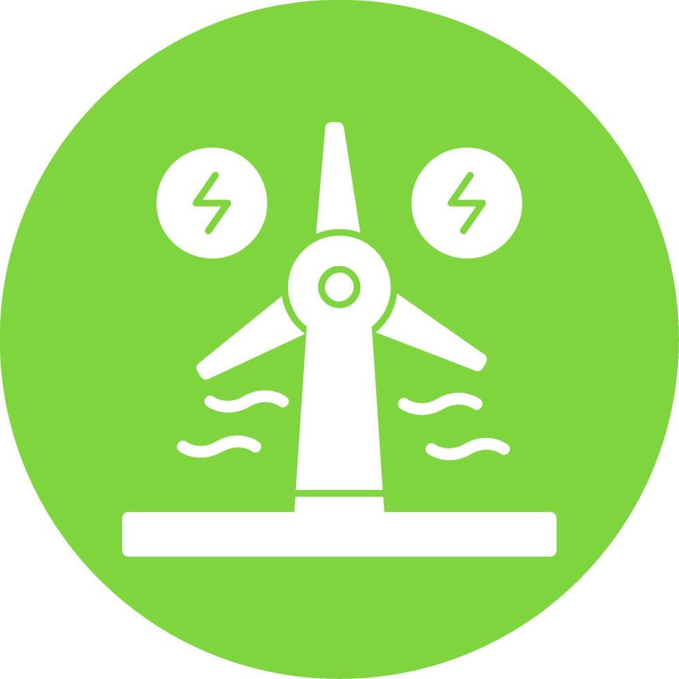 Renewable Energy Glyph Multi Circle Icon vector