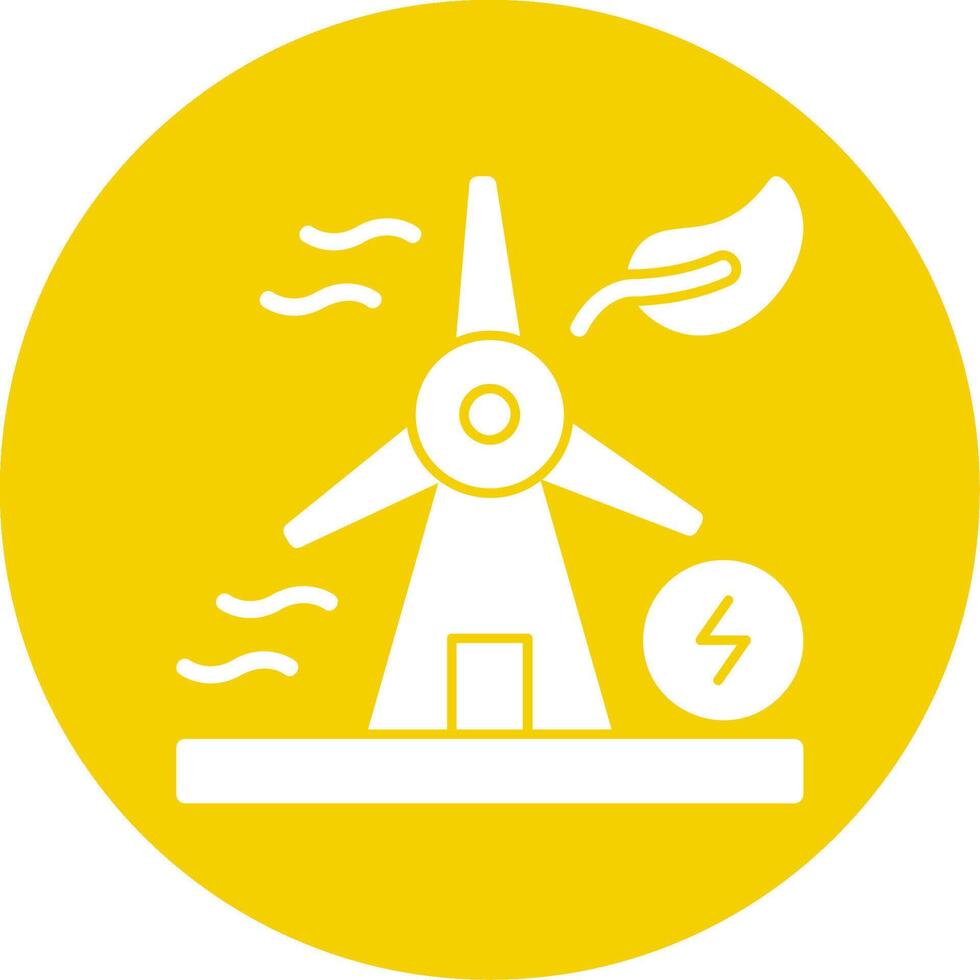 Windmill Glyph Multi Circle Icon vector