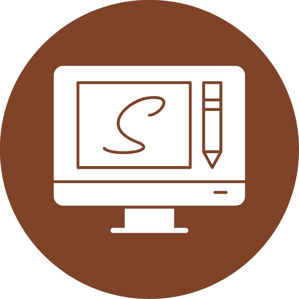 Sketching Glyph Multi Circle Icon vector
