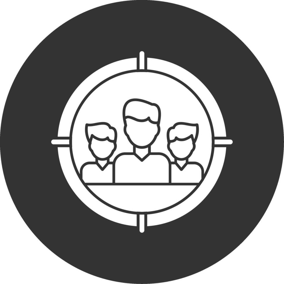 Focus Group Glyph Multi Circle Icon vector