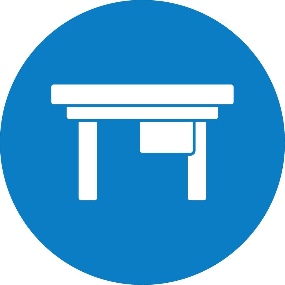Desk Glyph Multi Circle Icon vector