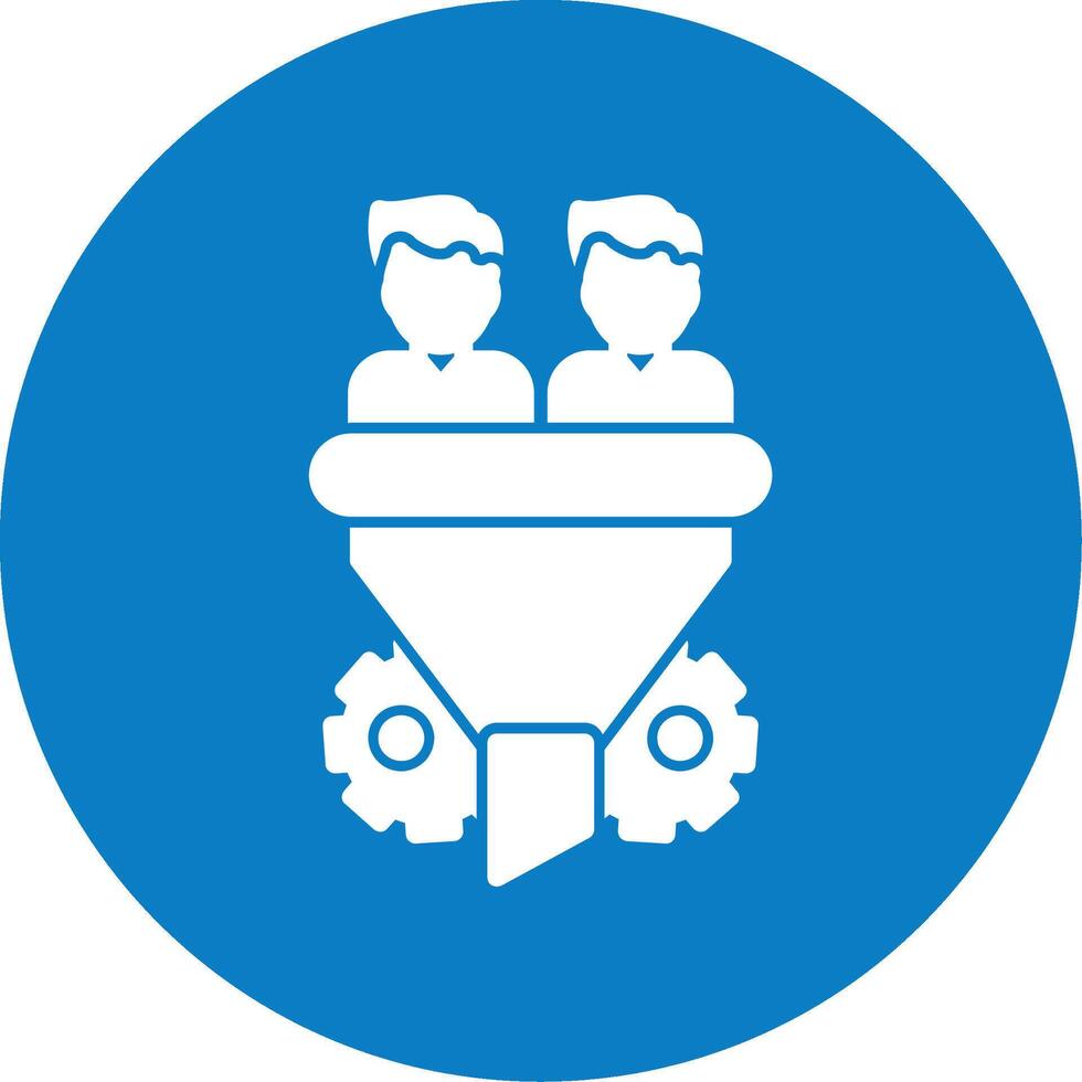 Conversion Rate Glyph Multi Circle Icon vector