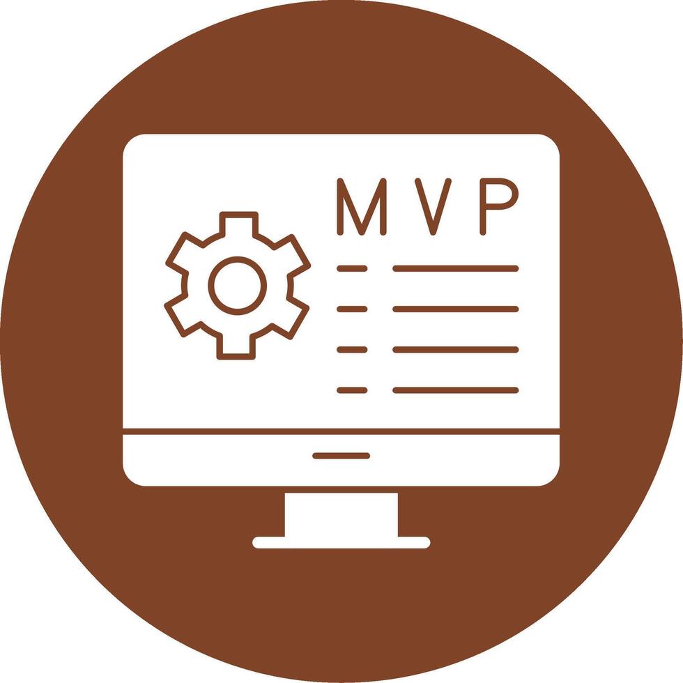 Minimum Viable Product Glyph Multi Circle Icon vector