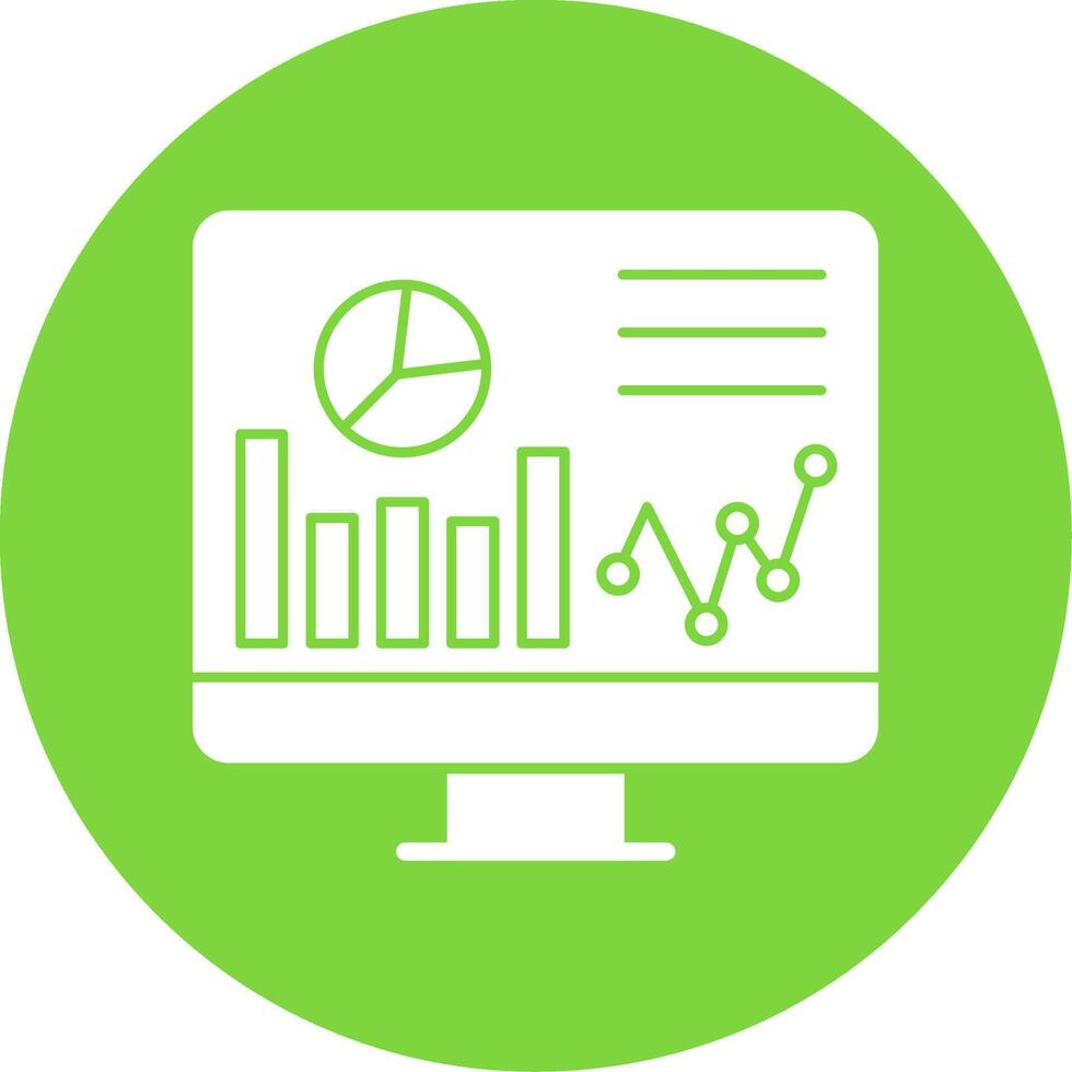 Web Analytics Glyph Multi Circle Icon vector