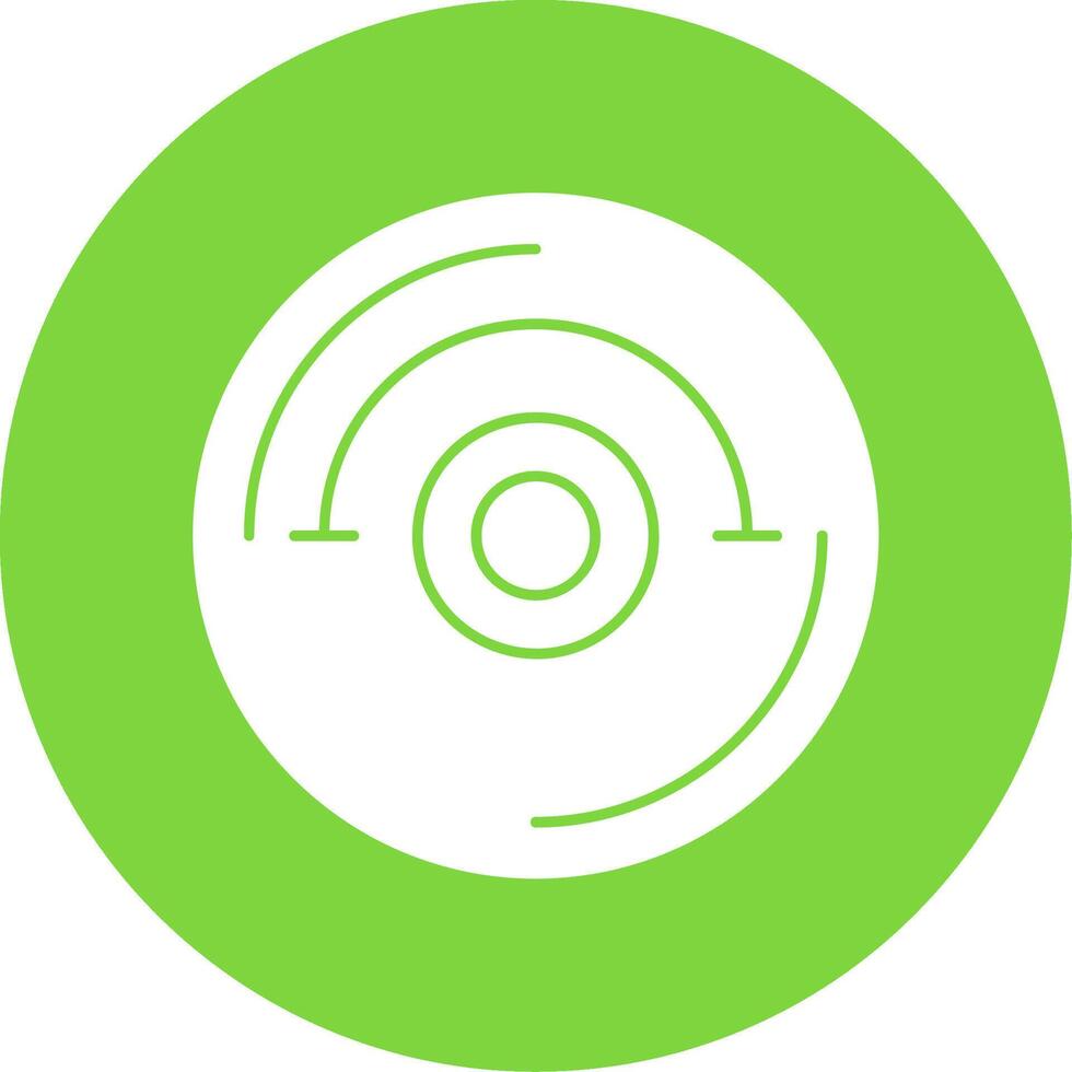 Compact Disc Glyph Multi Circle Icon vector