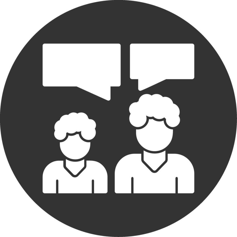 Discussion Glyph Multi Circle Icon vector
