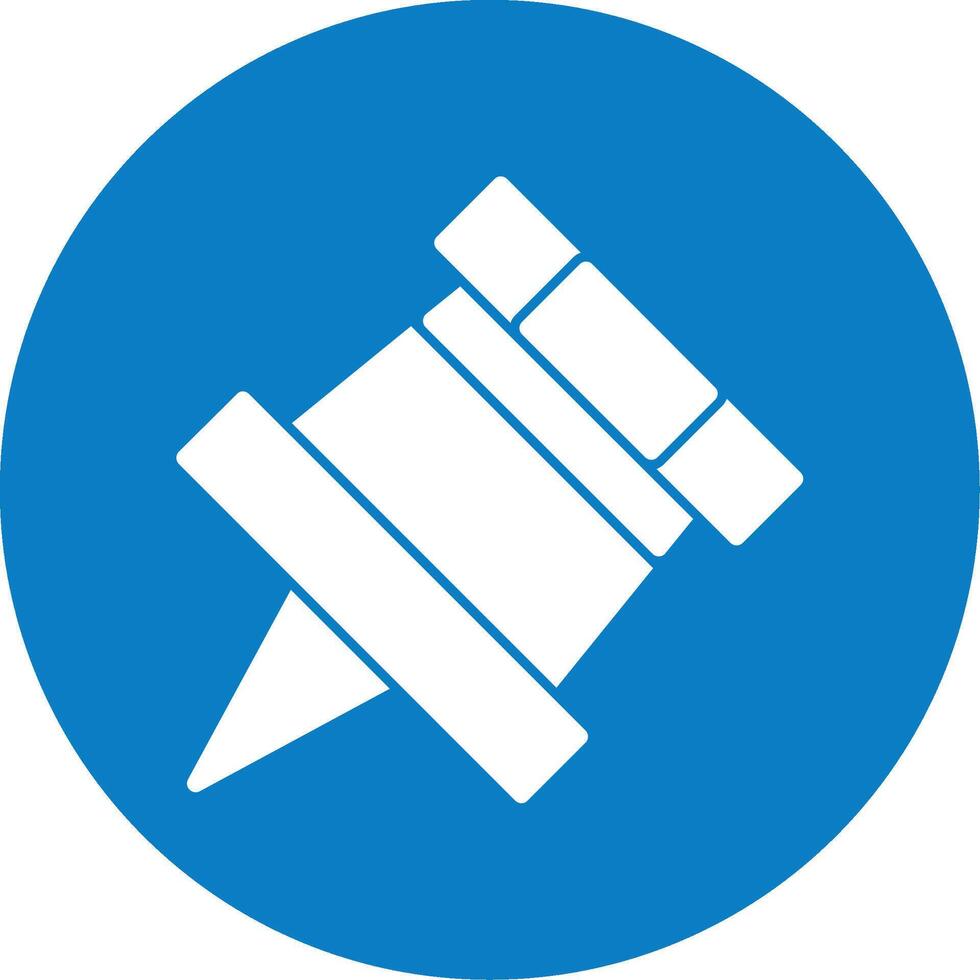 Push Pin Glyph Multi Circle Icon vector