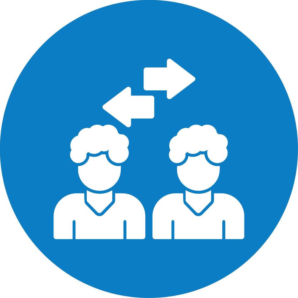 Conference Glyph Multi Circle Icon vector