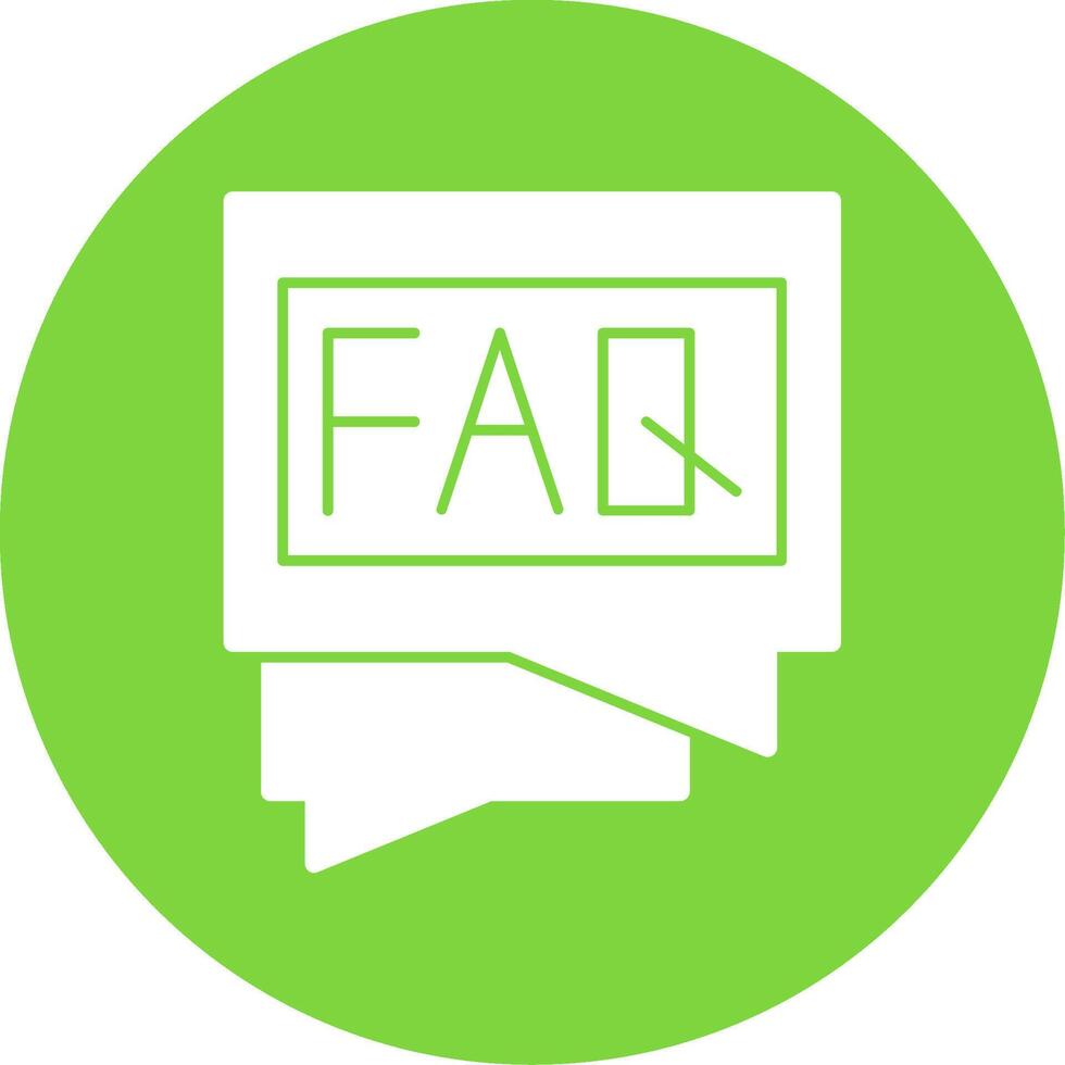 FAQ Glyph Multi Circle Icon vector
