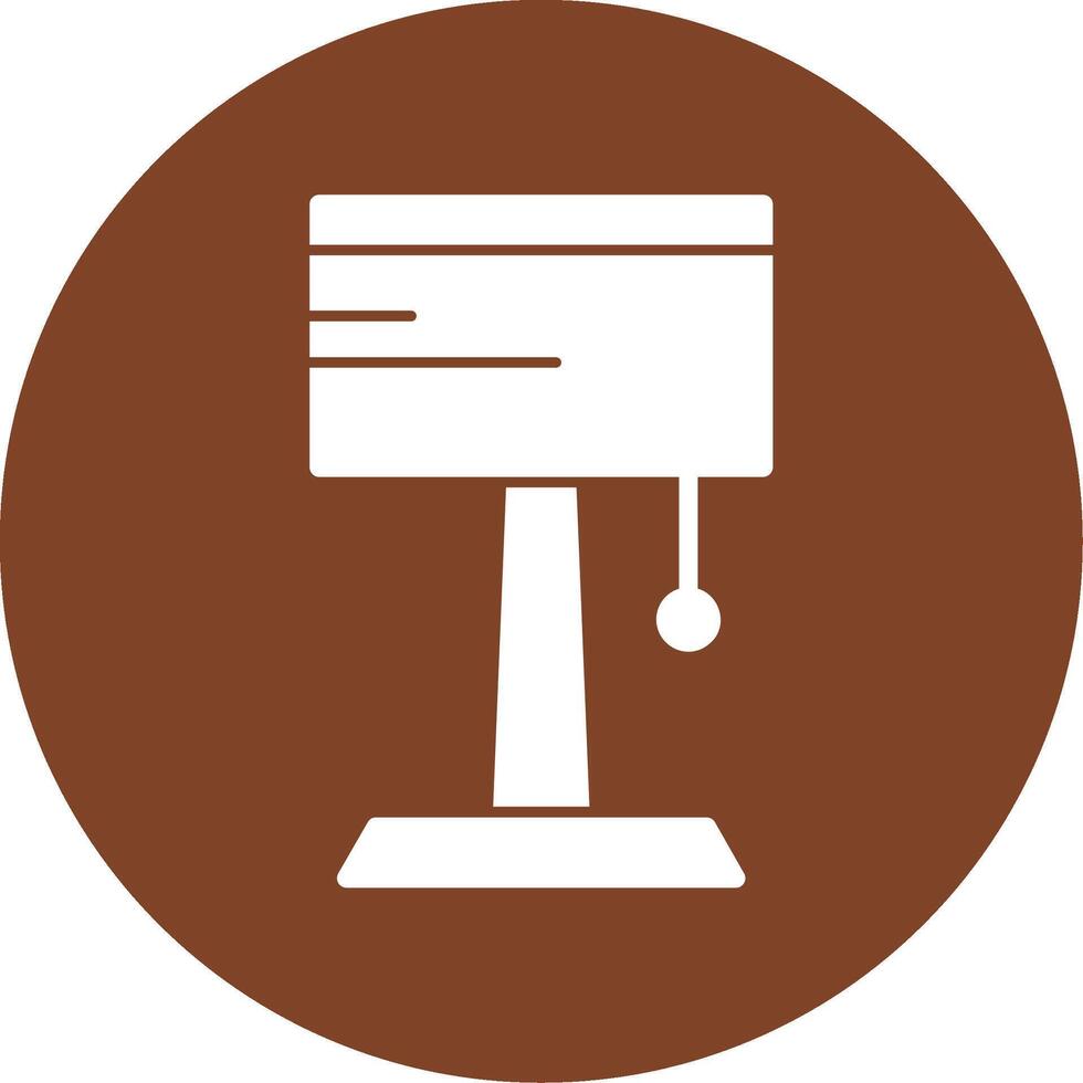 Desk Lamp Glyph Multi Circle Icon vector