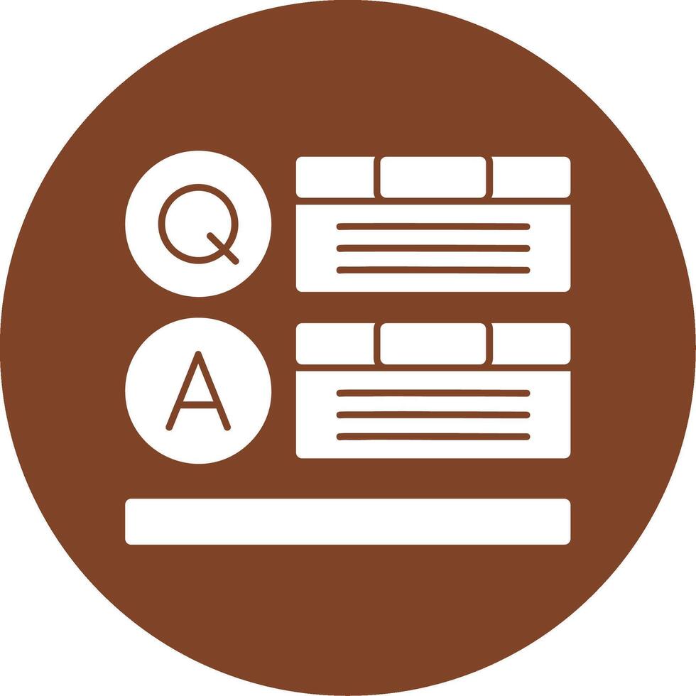 Question and Answer Glyph Multi Circle Icon vector