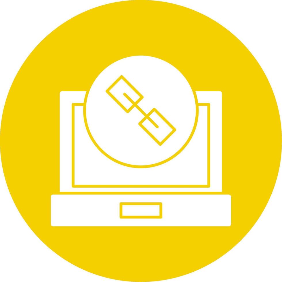 Link Glyph Multi Circle Icon vector