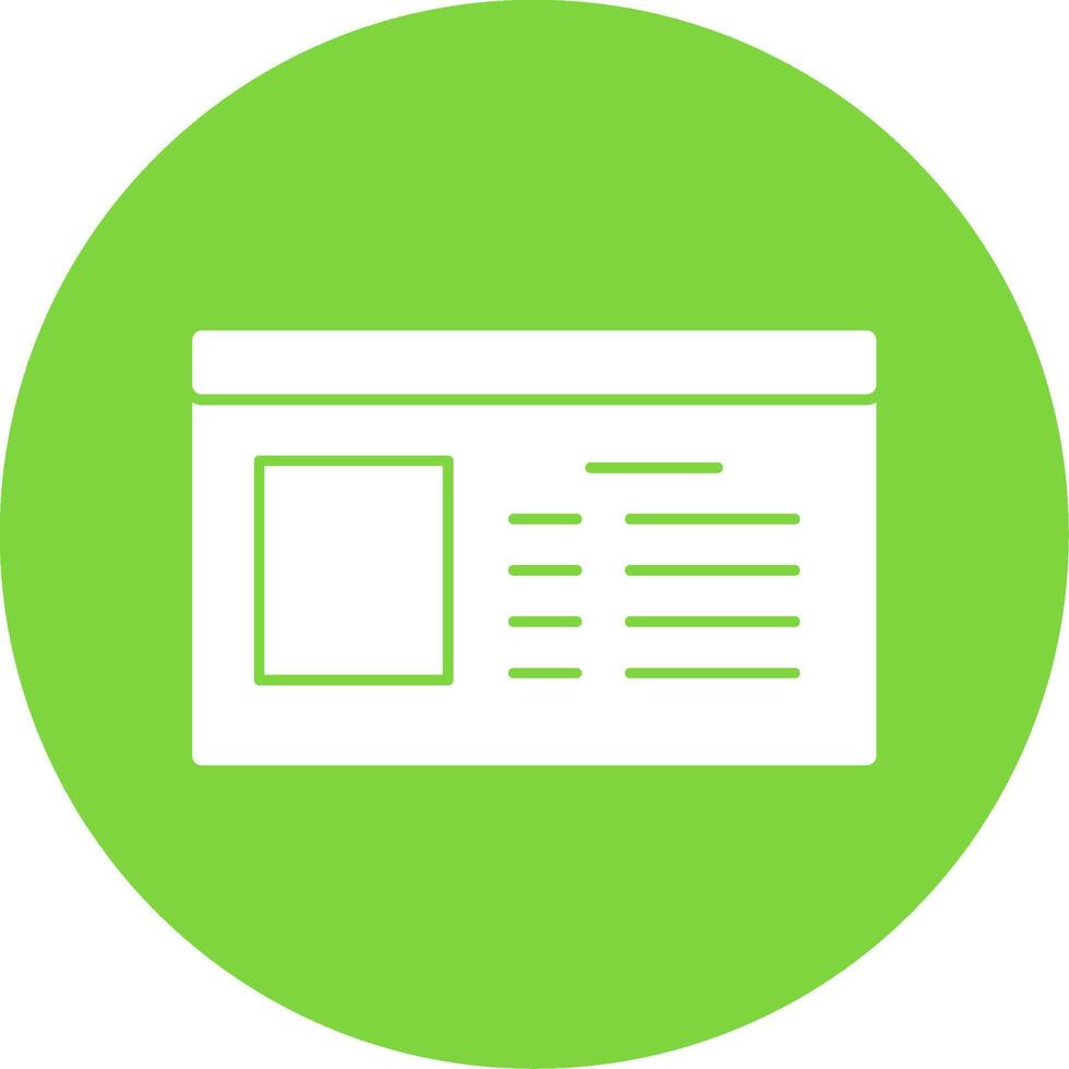 Id Card Glyph Multi Circle Icon vector