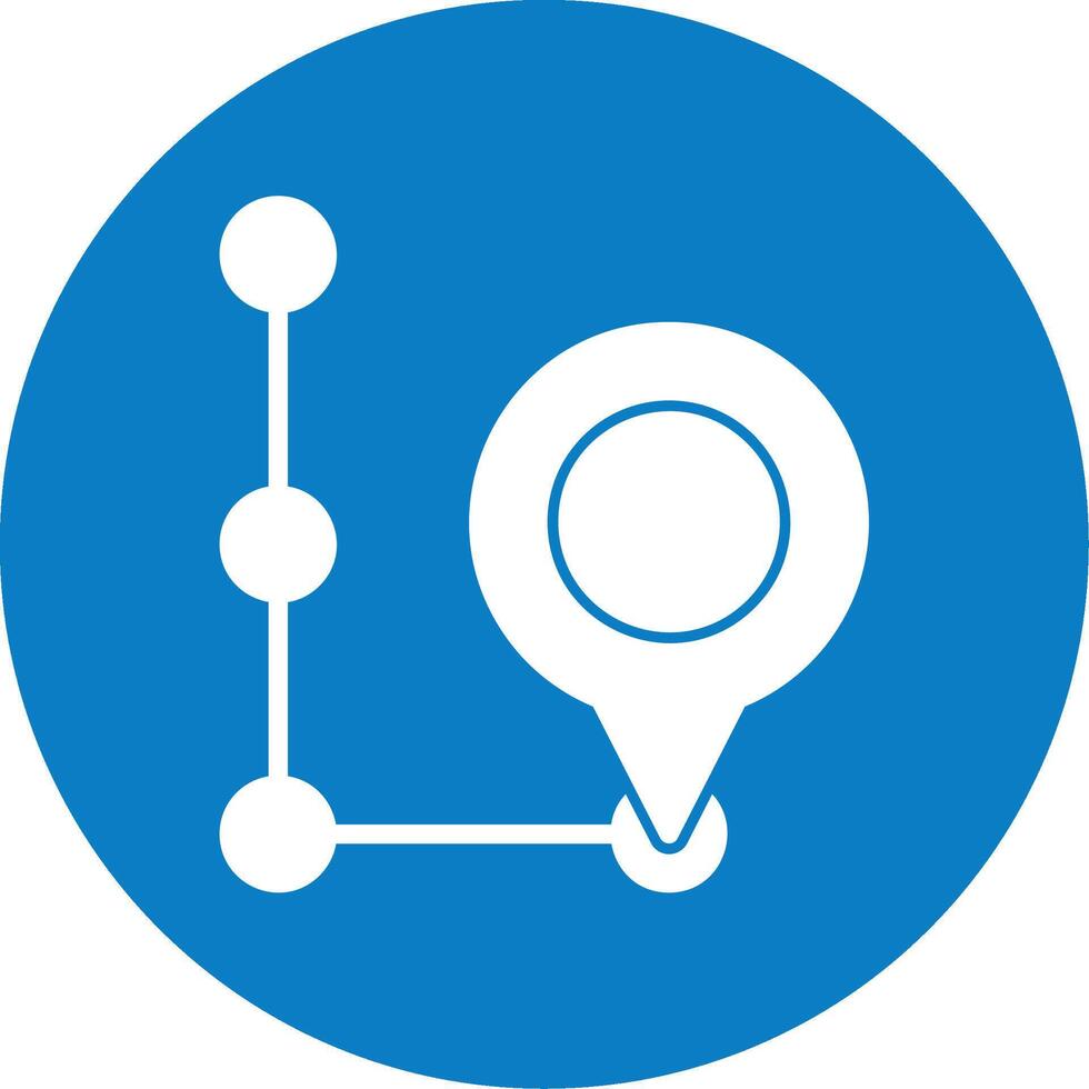 Gps Glyph Multi Circle Icon vector