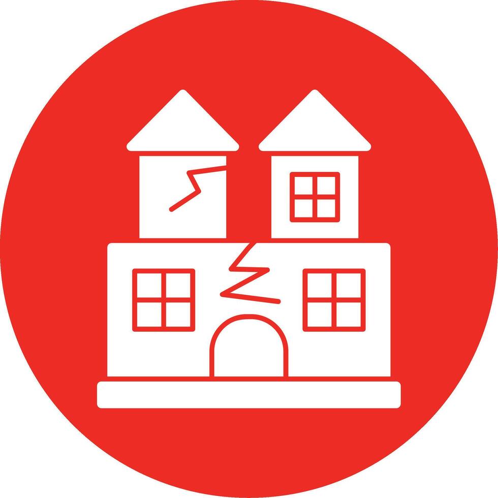Ghost Castle Glyph Multi Circle Icon vector
