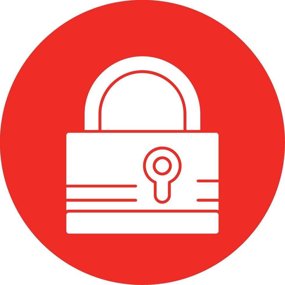 Padlock Glyph Multi Circle Icon vector