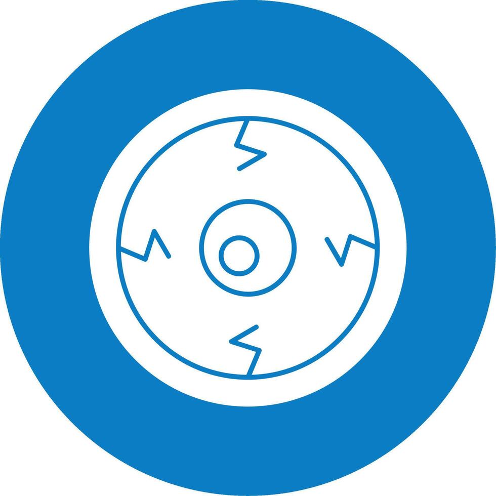 Scary Eyeball Glyph Multi Circle Icon vector